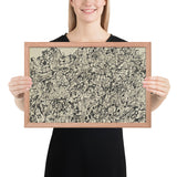 Tumultuous Landscape by Jean Dubuffet, Framed poster