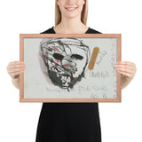 Study for The Car Crash Band Aid, Possible Mask for Girl as a Man by Jim Dine, Framed poster