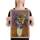 Vase of Flowers by Odilon Redon, Framed poster