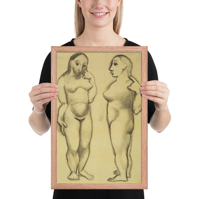 Two Nudes by Pablo Picasso, Framed poster