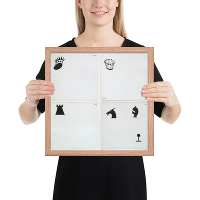 Designs for Chessman by Marcel Duchamp, Framed poster