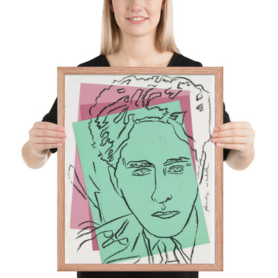 Jean Cocteau by Andy Warhol , Framed poster
