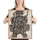 Corps de Dame v2 by Jean Dubuffet, Framed poster