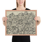 Tumultuous Landscape by Jean Dubuffet, Framed poster