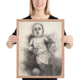 Third Baby Drawing by Jim Dine, Framed poster