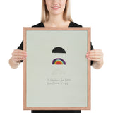 Three Rainbows for Core by Jim Dine, Framed poster