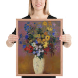 Vase of Flowers by Odilon Redon, Framed poster