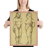 Two Nudes by Pablo Picasso, Framed poster