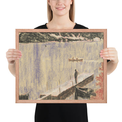 Jetty by Peter Doig, Framed poster