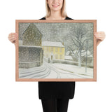 Halstead Road in the Snow by Eric Ravilious, Framed poster