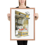 Oyster Bar- High Street by Eric Ravilious, Framed poster