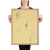Portrait of a Woman by Amedeo Modigliani, Framed poster