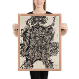 Corps de Dame v2 by Jean Dubuffet, Framed poster