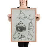 Study for The Car Crash Car Costume for Girl by Jim Dine, Framed poster