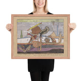 Stratified Rocks, Nature's Gift of Gneiss Lava Iceland Moss by Max Ernst, Framed poster