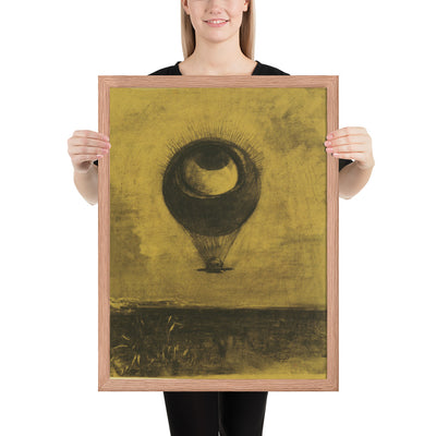 Eye-Balloon by Odilon Redon, Framed poster