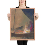 The Barque by Odilon Redon, Framed poster