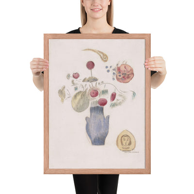 The Blue Vase by Odilon Redon, Framed poster