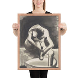 Woman Washing Her Feet by Pablo Picasso, Framed poster