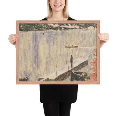 Jetty by Peter Doig, Framed poster