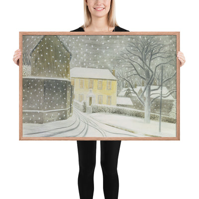 Halstead Road in the Snow by Eric Ravilious, Framed poster