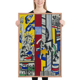 Study for Cinematic Mural, Study II by Fernand Léger, Framed poster