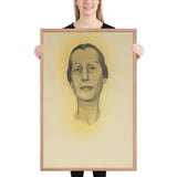 Portrait of Dorothy Schubart by Georgia O'Keeffe, Framed poster