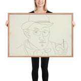 Self-Portrait v2 by Henri Matisse, Framed poster