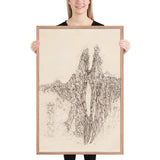 Mescaline Drawing by Henri Michaux, Framed poster