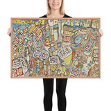 Bon Marché II by Jean Dubuffet, Framed poster