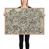 Tumultuous Landscape by Jean Dubuffet, Framed poster