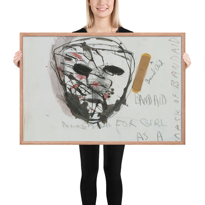 Study for The Car Crash Band Aid, Possible Mask for Girl as a Man by Jim Dine, Framed poster