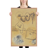 Study for Dutch Interior, I by Joan Miró, Framed poster