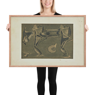 The Horse He's Sick by Max Ernst, Framed poster