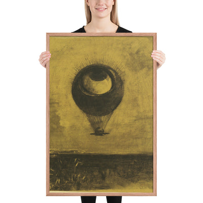 Eye-Balloon by Odilon Redon, Framed poster