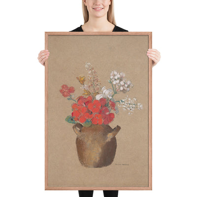 Vase of Flowers by Odilon Redon, Framed posterster