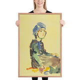 Seated Girl by Oskar Kokoschka, Framed poster