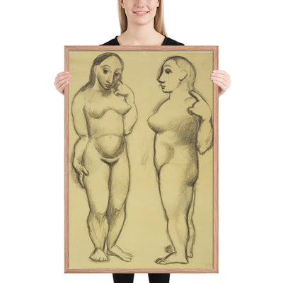 Two Nudes by Pablo Picasso, Framed poster