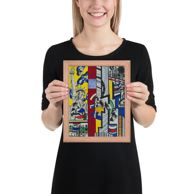 Study for Cinematic Mural, Study II by Fernand Léger, Framed poster