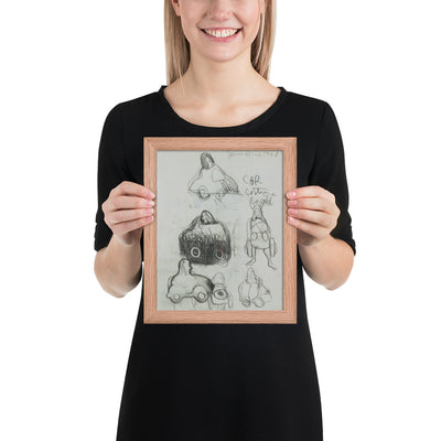 Study for The Car Crash Car Costume for Girl by Jim Dine, Framed poster