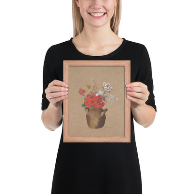 Vase of Flowers by Odilon Redon, Framed posterster