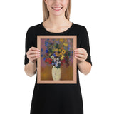 Vase of Flowers by Odilon Redon, Framed poster