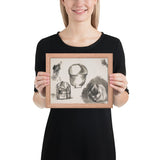 Casket, Cup and Apple by Pablo Picasso, Framed poster