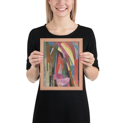 Laughing Gothic by Paul Klee, Framed poster
