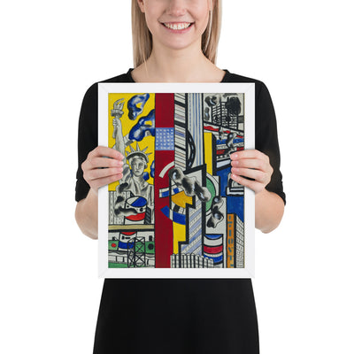 Study for Cinematic Mural, Study II by Fernand Léger, Framed poster