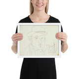 Self-Portrait v2 by Henri Matisse, Framed poster