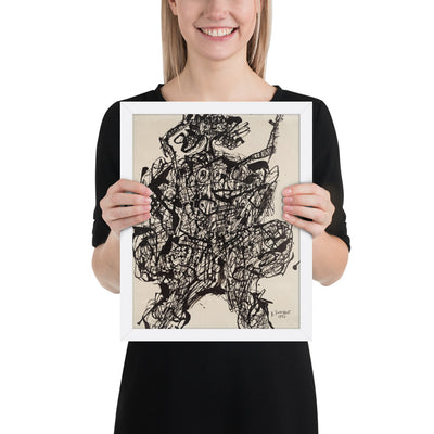 Corps de Dame v2 by Jean Dubuffet, Framed poster