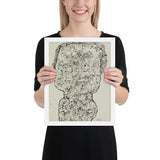 Evolving Portraits by Jean Dubuffet, Framed poster