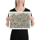 Tumultuous Landscape by Jean Dubuffet, Framed poster