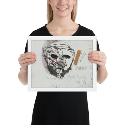 Study for The Car Crash Band Aid, Possible Mask for Girl as a Man by Jim Dine, Framed poster